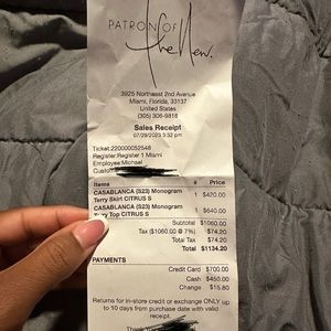 Casablanca skirt set. Size small!